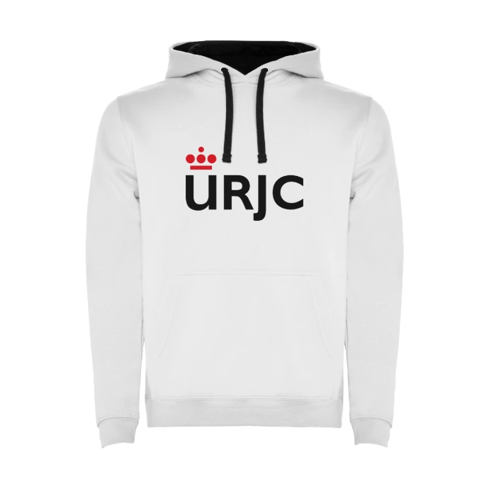 Sudadera con capucha blanca URJC
