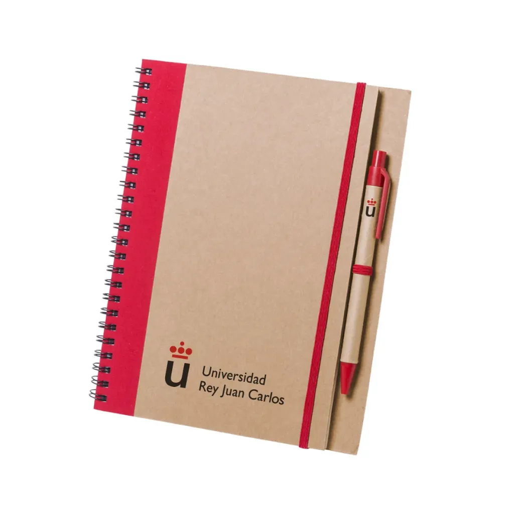 [URJC3437RO] Red Ring Binder Notebook and Pen