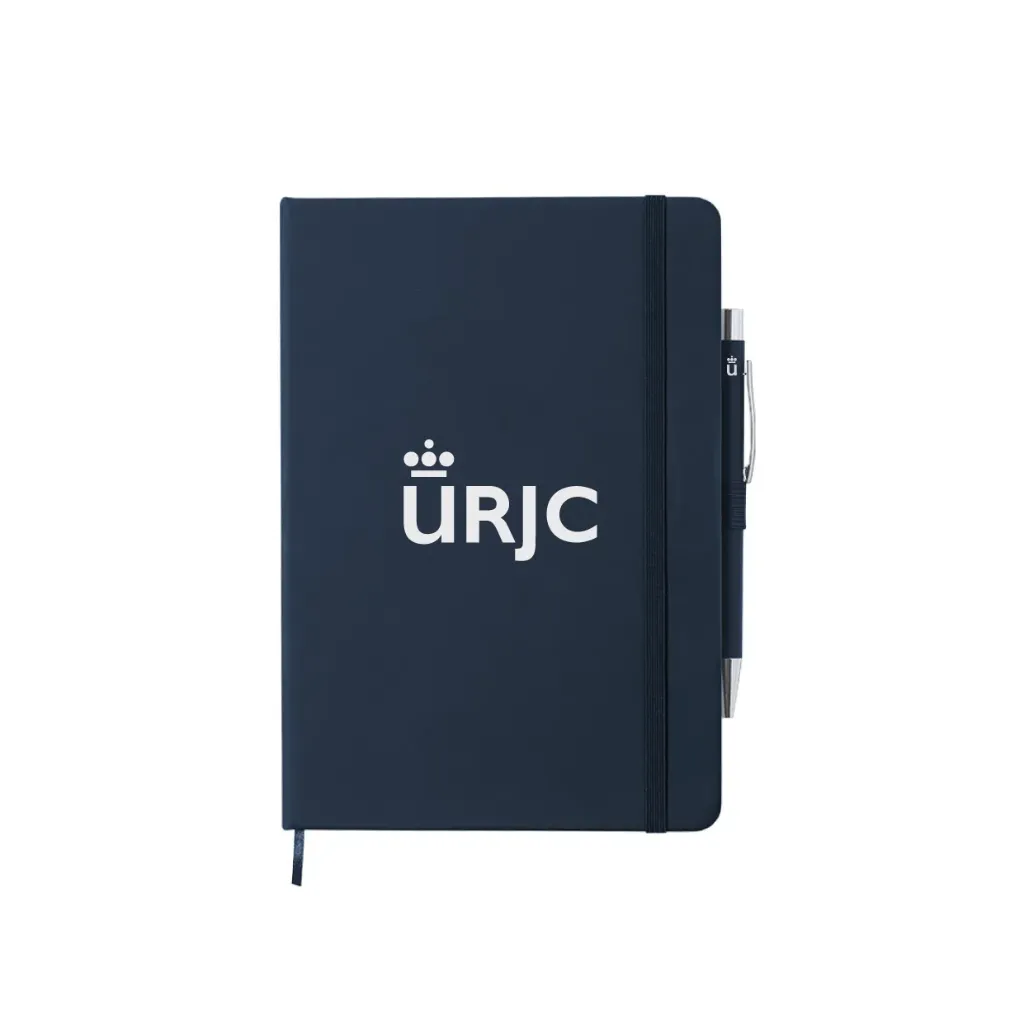 [URJC6839AZM] Libreta A5 Polipiel con Boligrafo