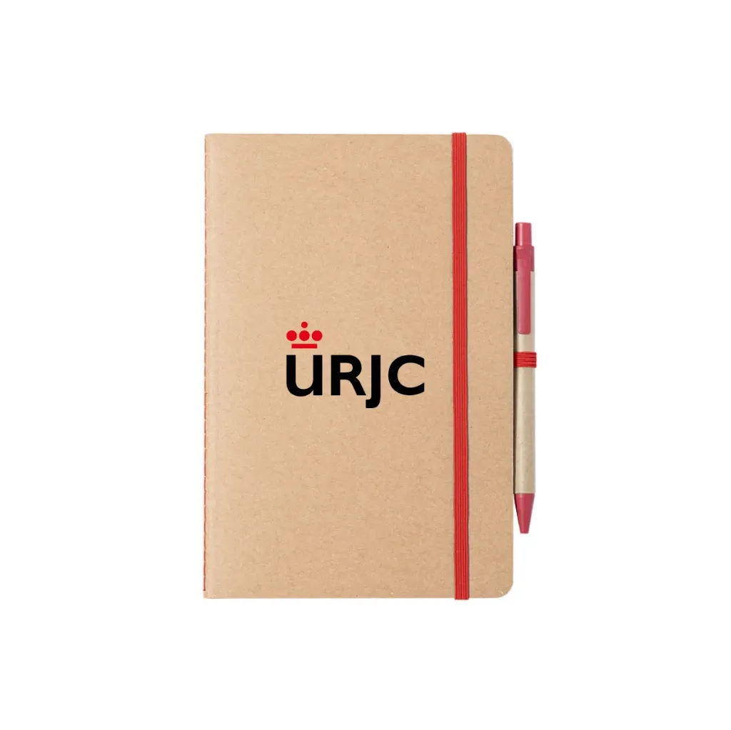 [URJC6837RO] Red Soft Cover Notebook with Pen A5