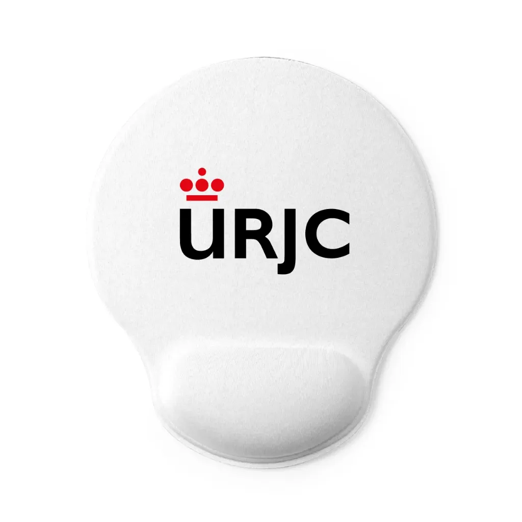 [URJC6140BL] White Wrist Rest Mouse Pad