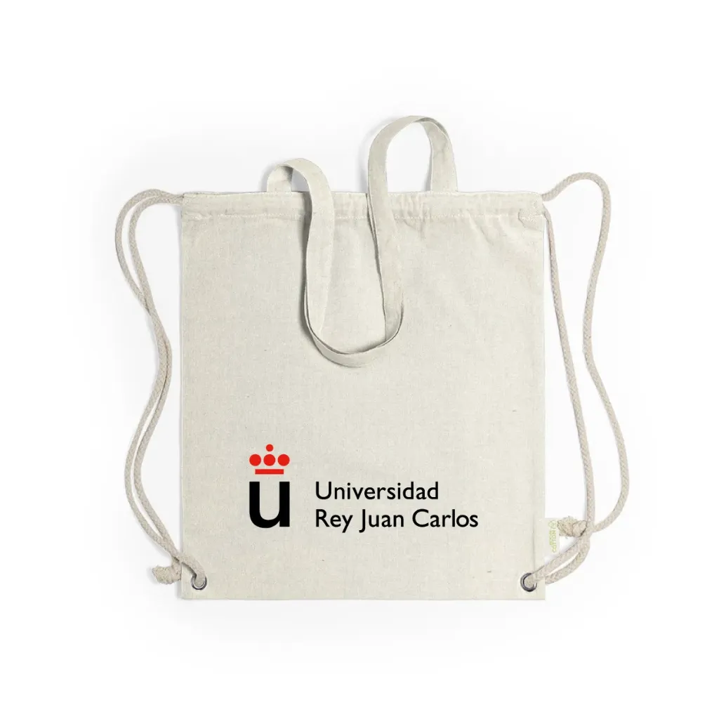 [URJC6833CR] Raw Drawstring Backpack with Handles