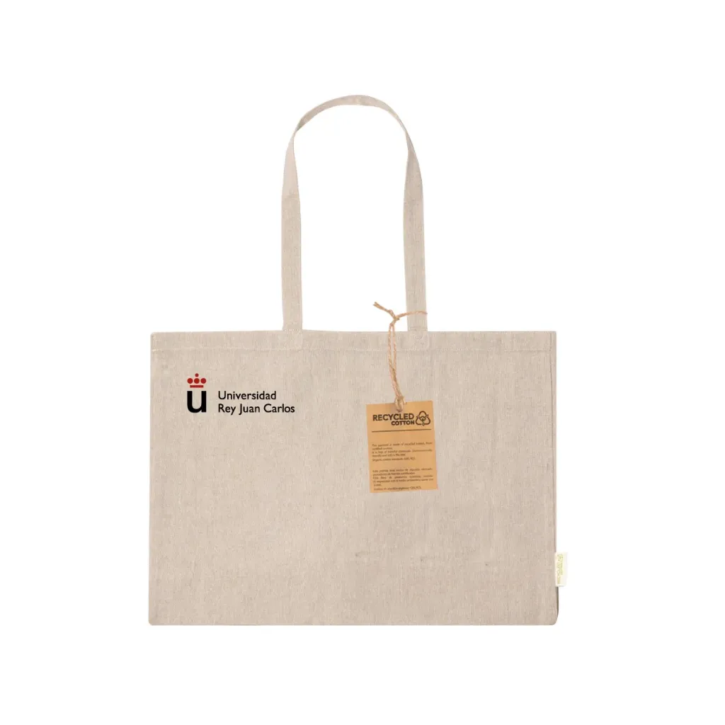 [URJC20755DR] Recycled Long Handle Bag with Raw Gusset