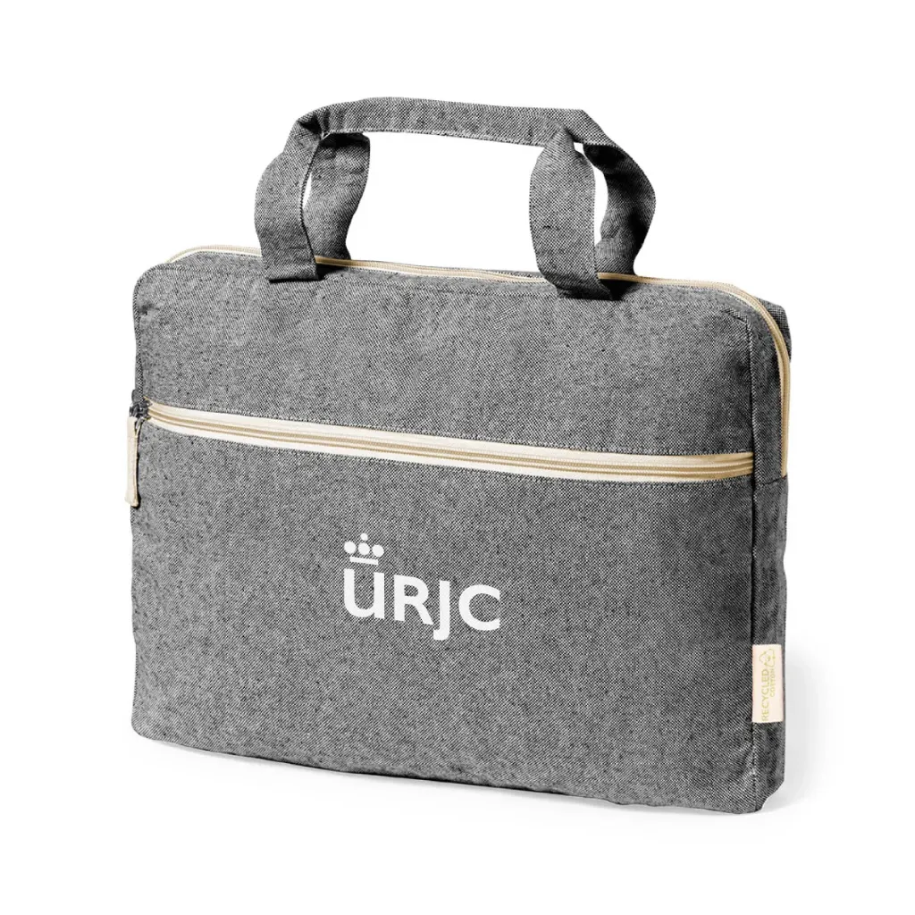 [URJC1450GR] Portadocumento Algodon Reciclado Gris