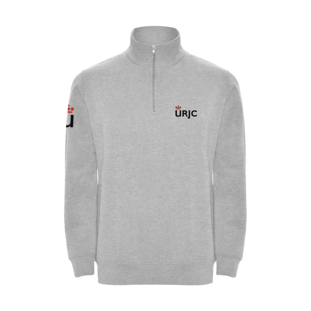 [URJC1109GRS] Gray Half-Zip Hoodie (S)