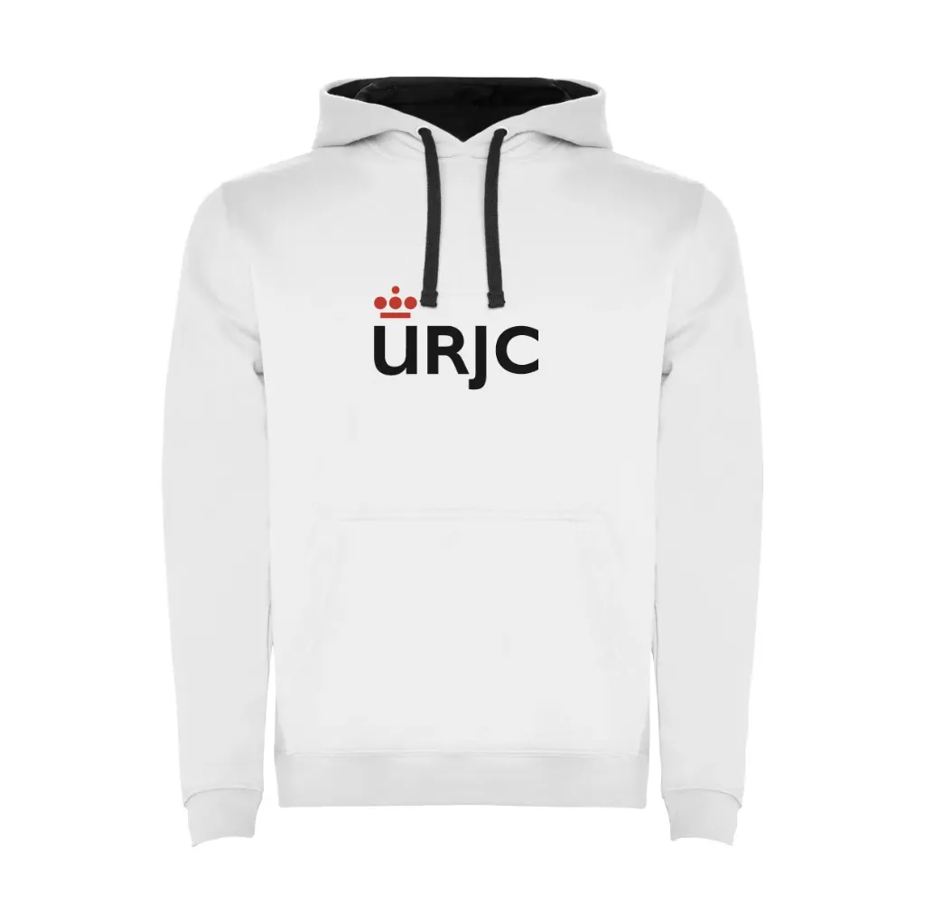 [URJC1067BLCS] Sudadera Bicolor Blanca (S)