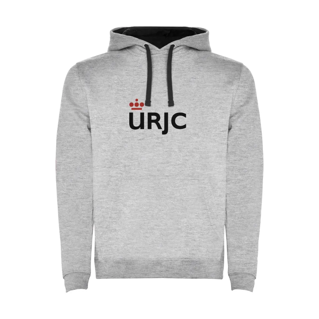 [URJC1067GRS] Sudadera Bicolor Gris (S)